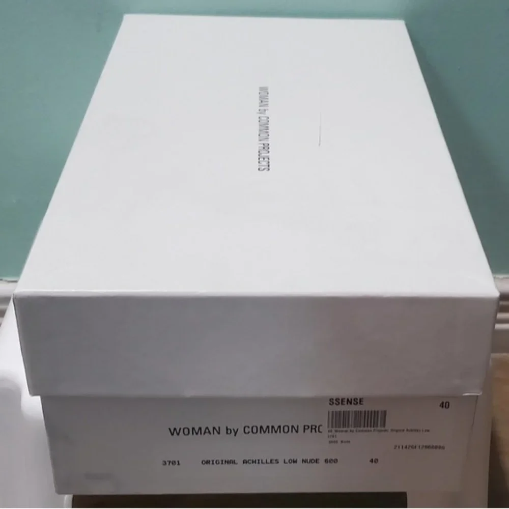NIB WOMAN By COMMON PROJECTS Original Achilles Low Nude Pink Lthr Sneakers sz 40 - Picture 12 of 12